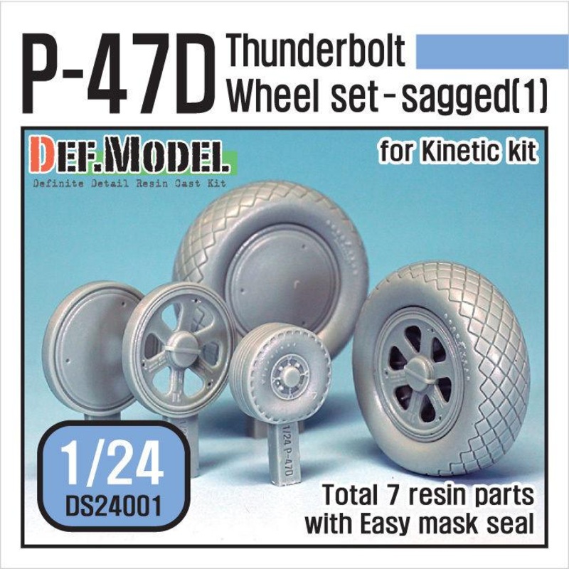 P-47D Thunder Bolt Wheel set (for Kinetic 1/24)