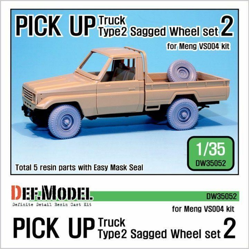 Pick up truck Type Sagged Wheel set (for Meng VS004 1/35)