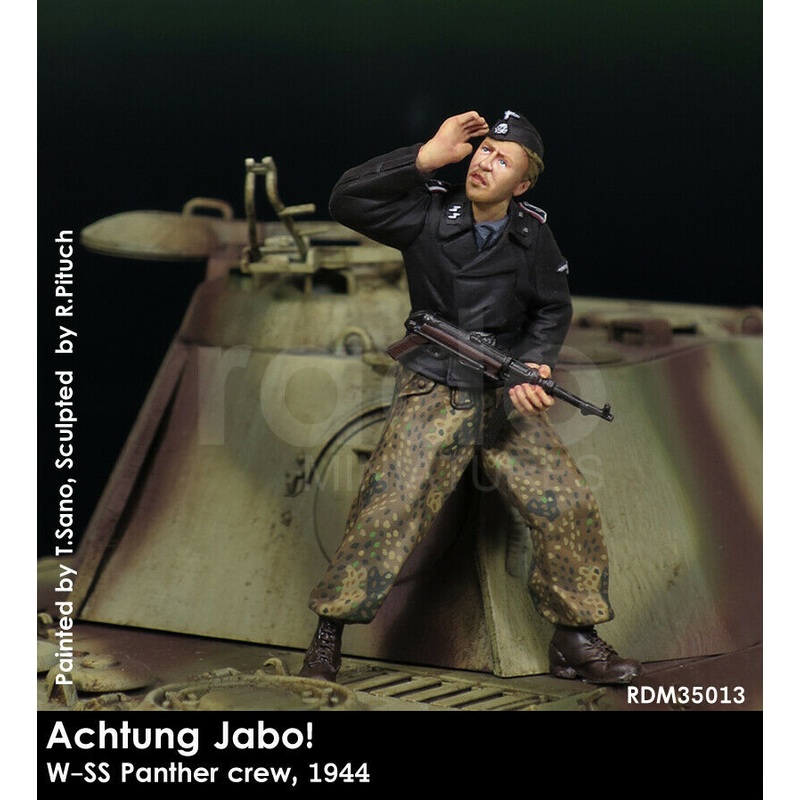 RADO WW2 Achtung JaBo! W-SS NCO w/MP 40, 1944 1/35 Scale resin model