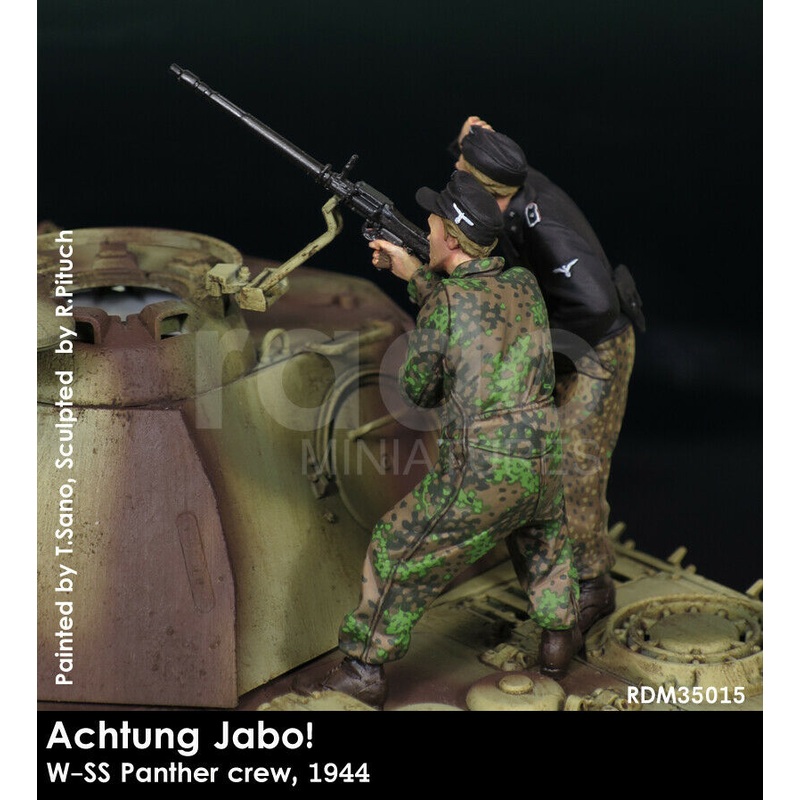 RADO WW2 Achtung JaBo! W-SS Panther crew, 1944 1/35 Scale resin model