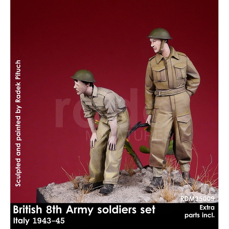 RADO WW2 British 8th Army Two figures set w/PE 1/35 Scale resin model