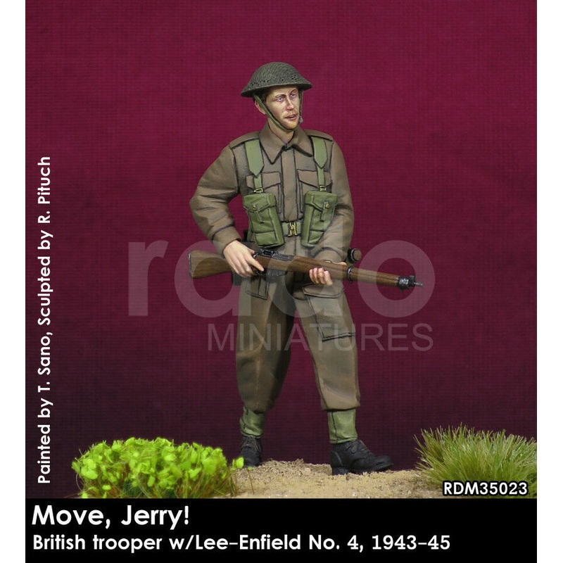 RADO WW2 Move, Jerry! British trooper w/Lee-Enfield No.4, 1943-45 1/35 Scale