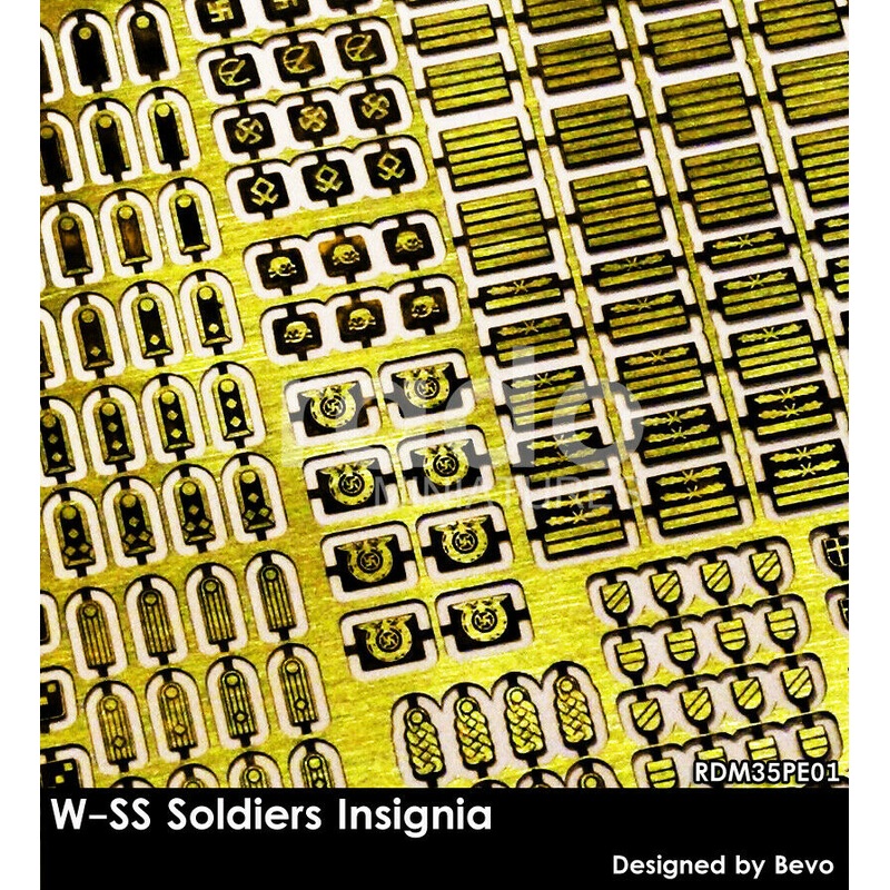 RADO WW2 W-SS Insignia set 1/35 Scale photo etched upgrade kit