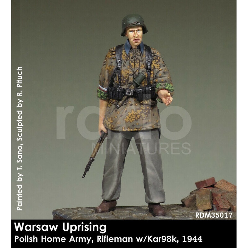 RADO WW2 Warsaw Uprising Polish Home Army, Rifleman w/Kar 98k, 1944 1/35 Scale