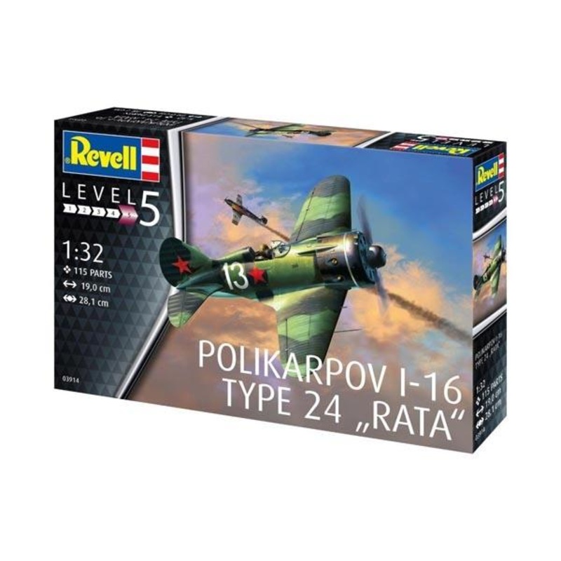 Revell 03914 Rata Polikarpov I-16 Type 24 Rat, Multi Colour, 1:32 Scale