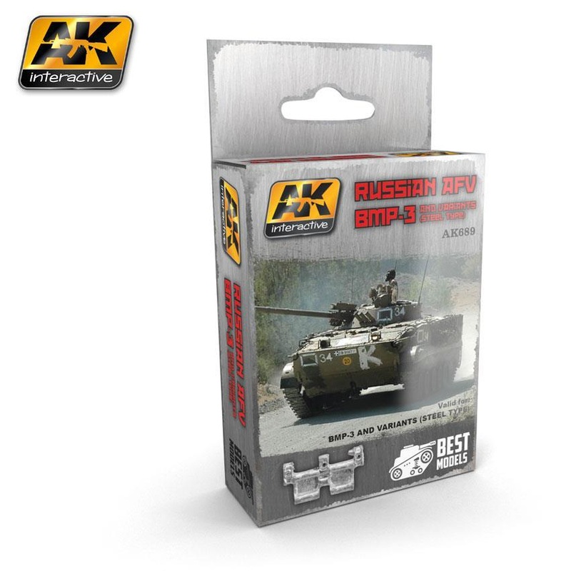 RUSSIAN AFV BMP-3 WHITE METAL TRACKS
