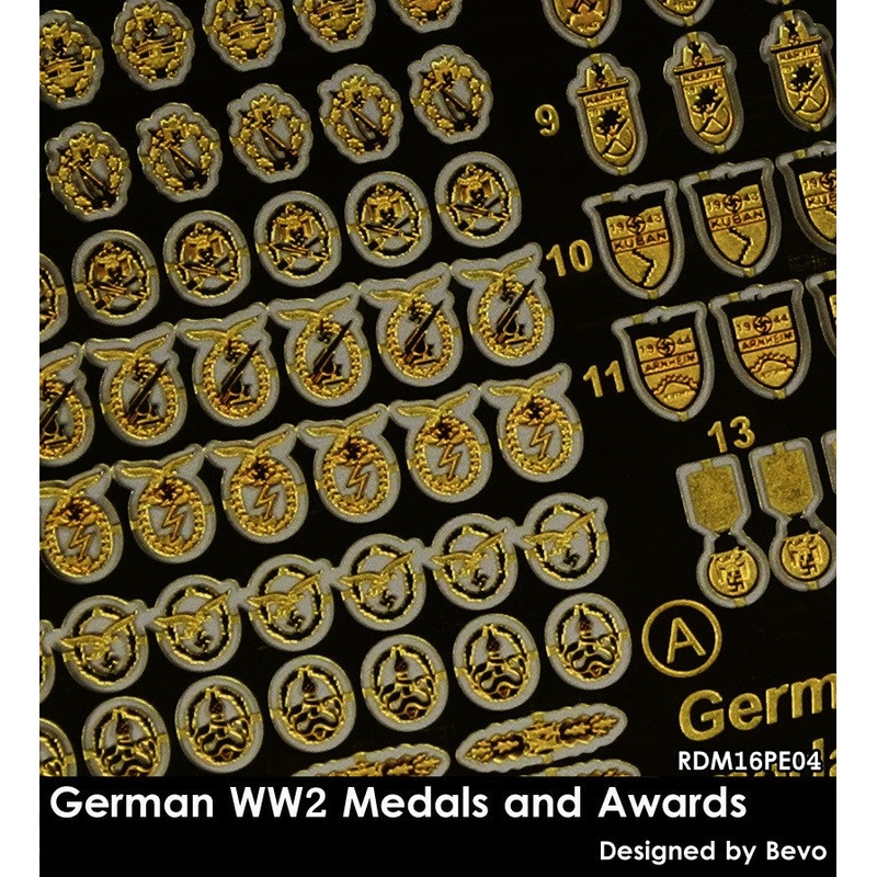 RADO WW2 German WWII Medals and Awards 1/16 Scale