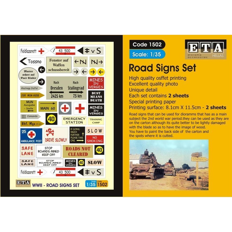 ROAD SIGN SET Suit scales 1/35