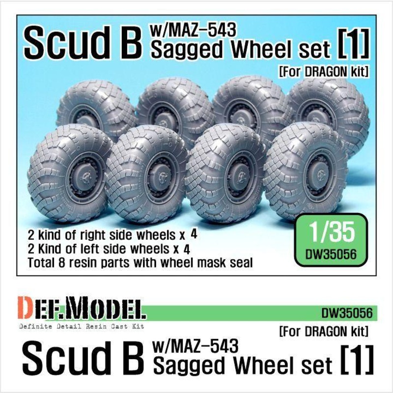 Scud w/MAZ-543 Sagged Wheel set (for Dragon 1/35)