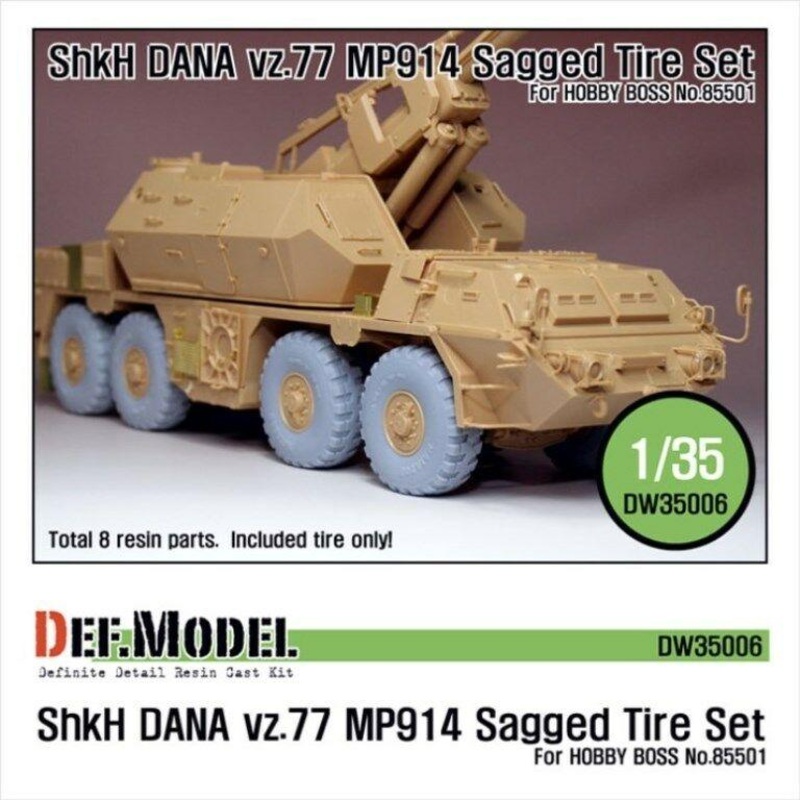 Sz77 DANA ShKH MP914 Sagged Tire set (for Hobbyboss 1/35)