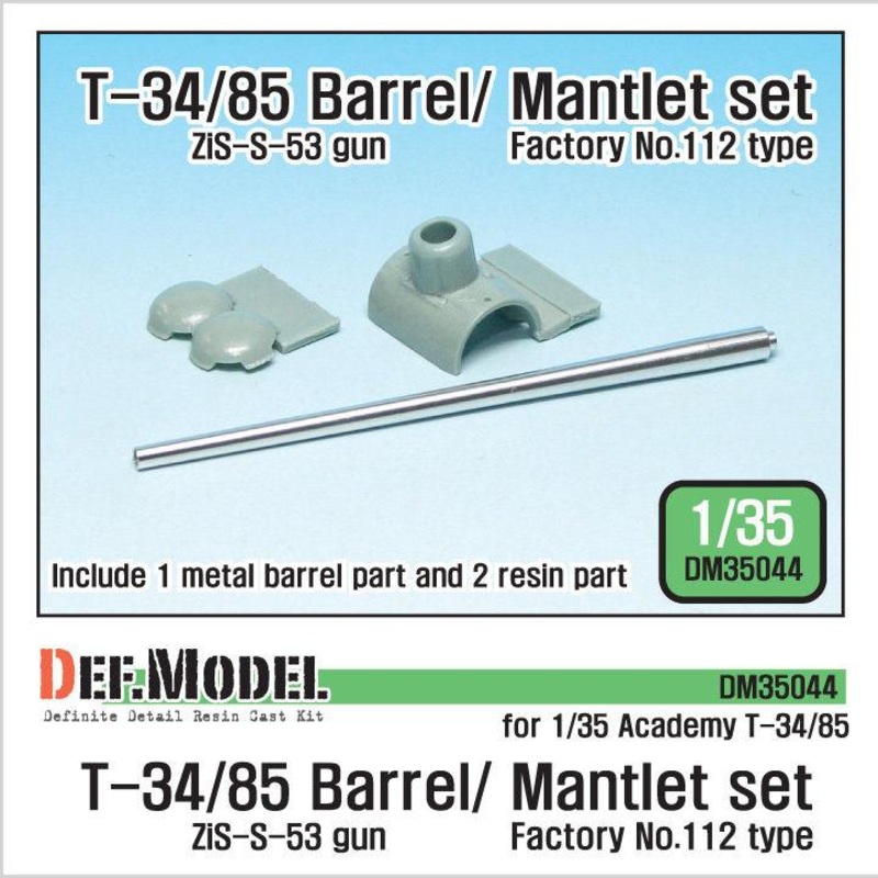 T-34/85 Metal Barrel/Mantlet set(for Academy 1/35)