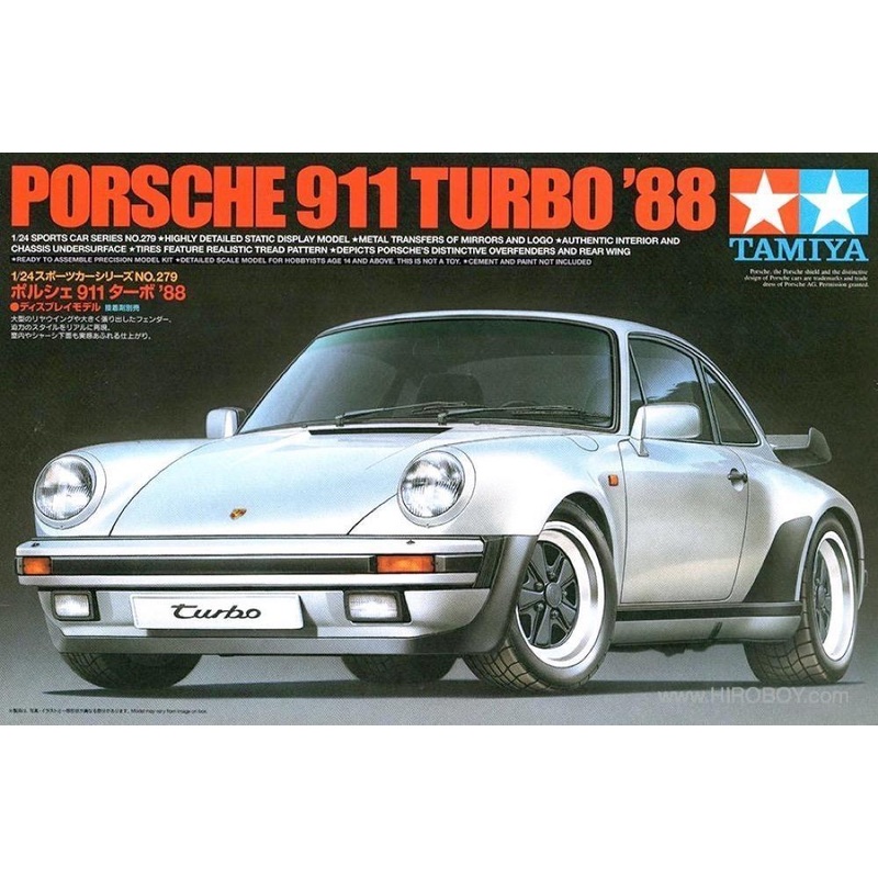 TAMIYA 1/24 CARS PORSCHE 911 TURBO ’88 car model kit