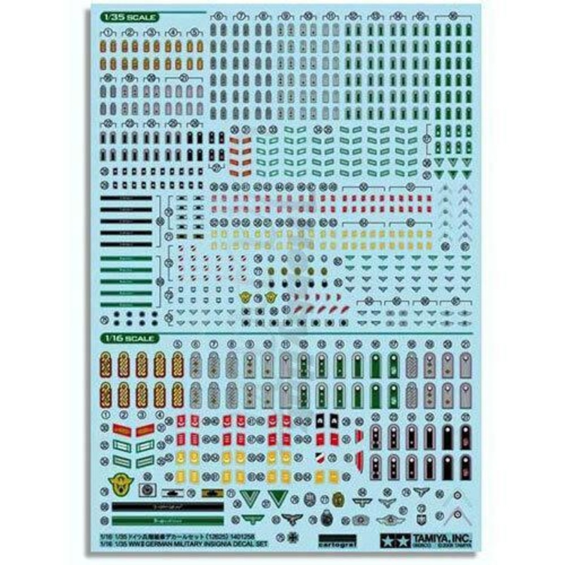 Tamiya 1/35 scale 1/16 1/35 WW2 German Military insignia