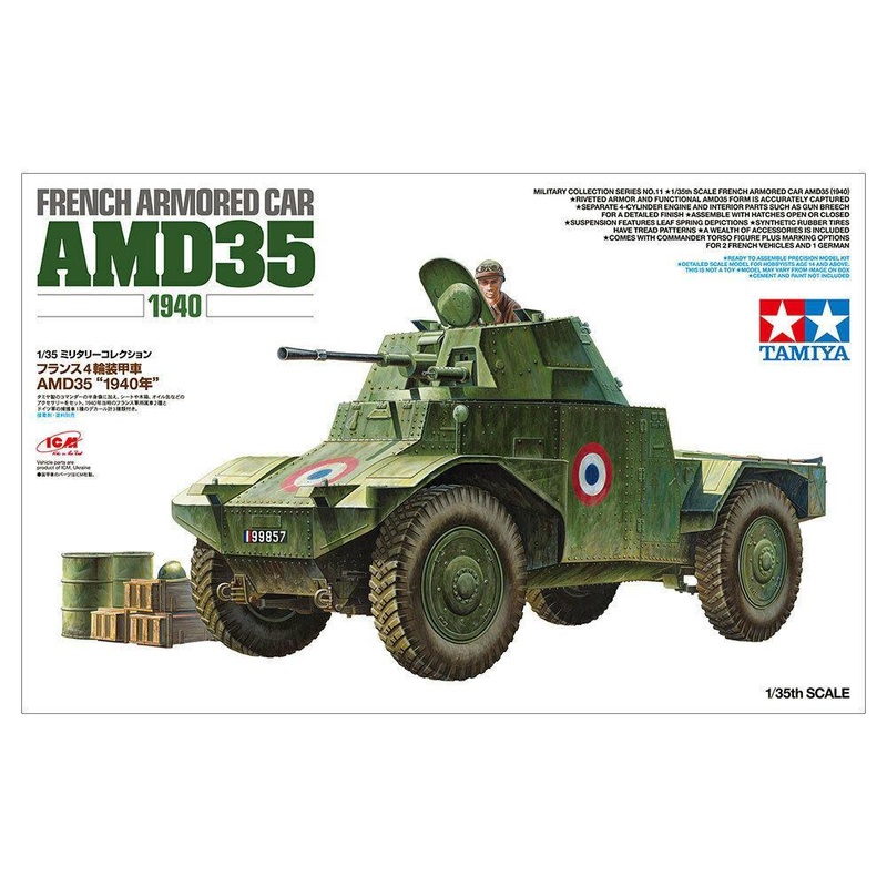 Tamiya 1/35 scale 1/35 AMD35 1940 French Armoured Car