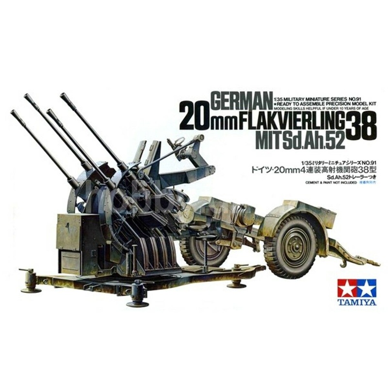 Tamiya 1/35 scale German 2cm Flakvierling 38