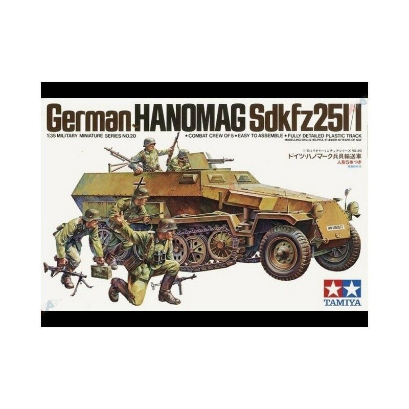 Tamiya 1/35 scale Hanomag Sd.Kfz. 251/1 WW2 German model kit