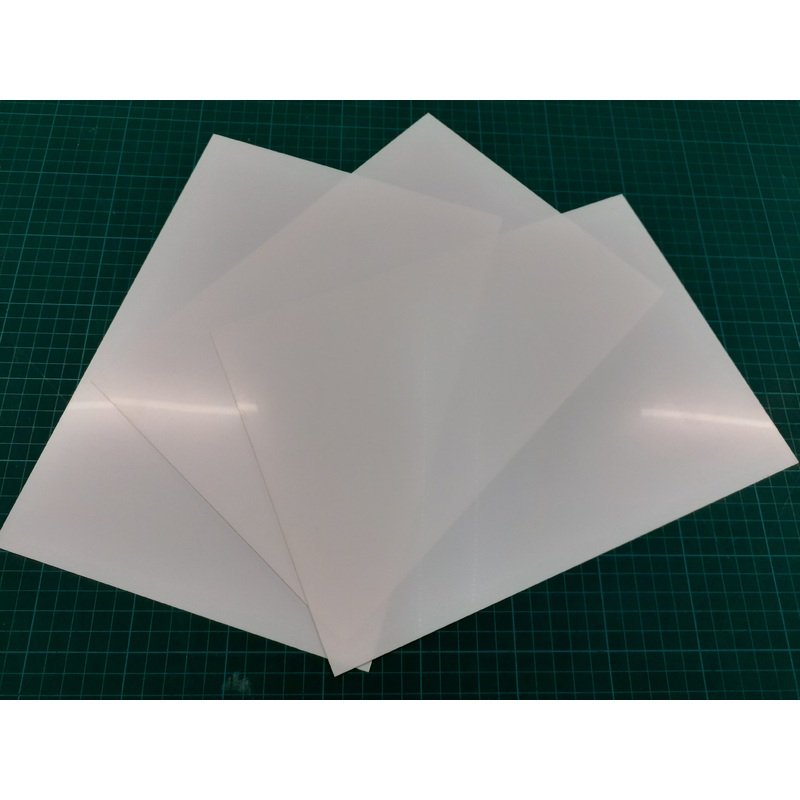 Pack of 5 sheets WHITE Plasticard Assorted Thicknesses see description