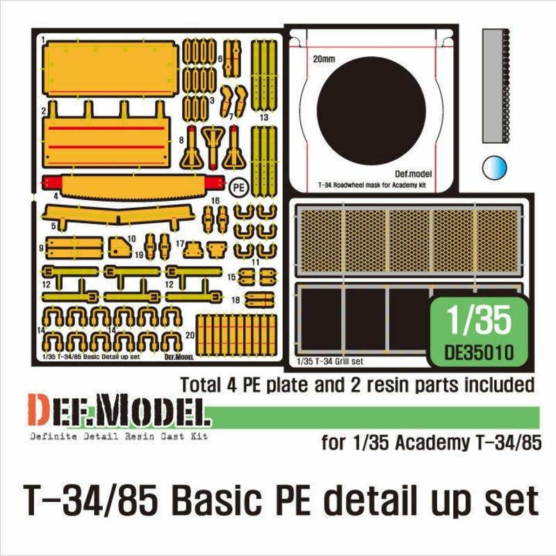 T-34/85 PE Detail Up set (for Academy/Tamiya/Zvezda 1/35)
