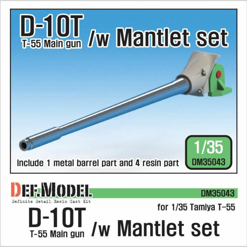 T-54/55 D-10T 100mm metal barrel /w mantlet for 1/35 Tamiya T-55A)