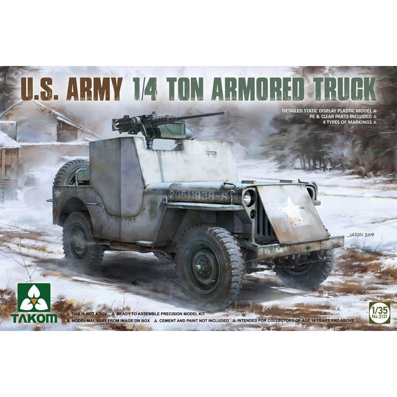 Takom 1/35 US Army armoured 4×4 (Jeep- Battle of Bulge)