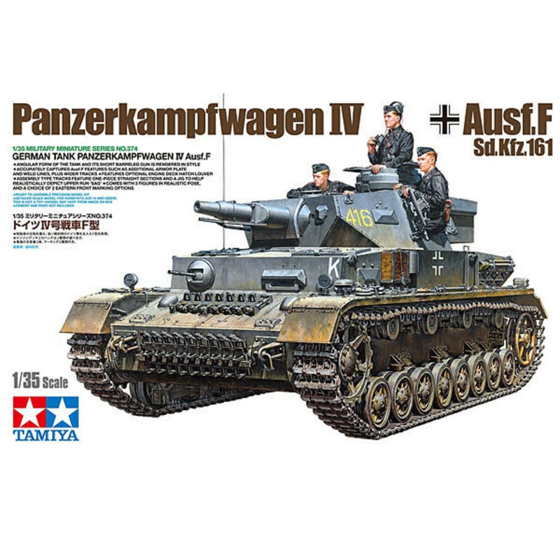 Tamiya 1/35 scale WW2 German PZ.KPFW. IV AUSF F tank