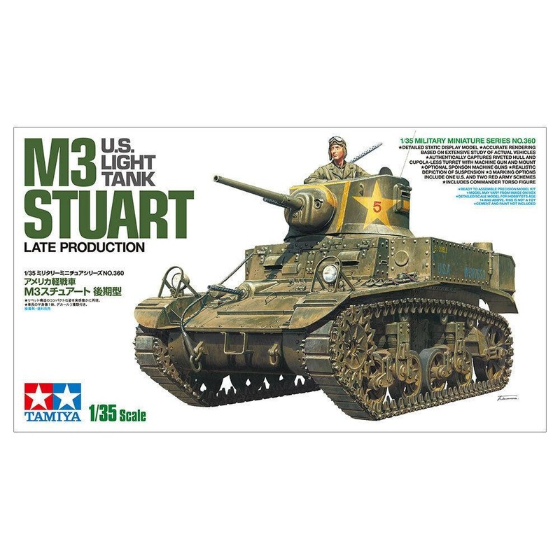 Tamiya 1/35 scale WW2 M3 Stuart tank – Late Production
