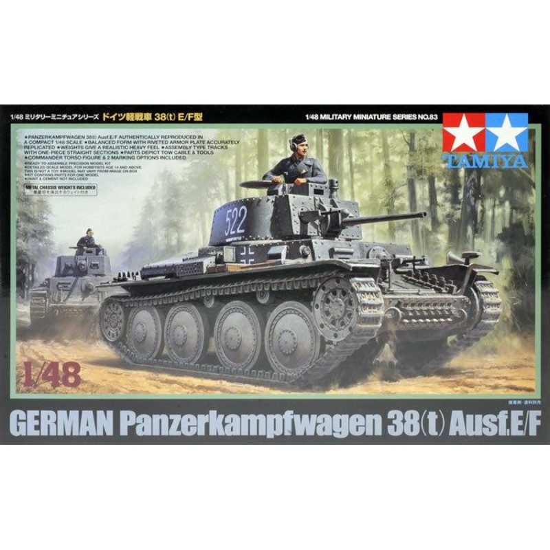 Tamiya 1/48 scale 1/48 Panzer 38(t) Ausf E/F