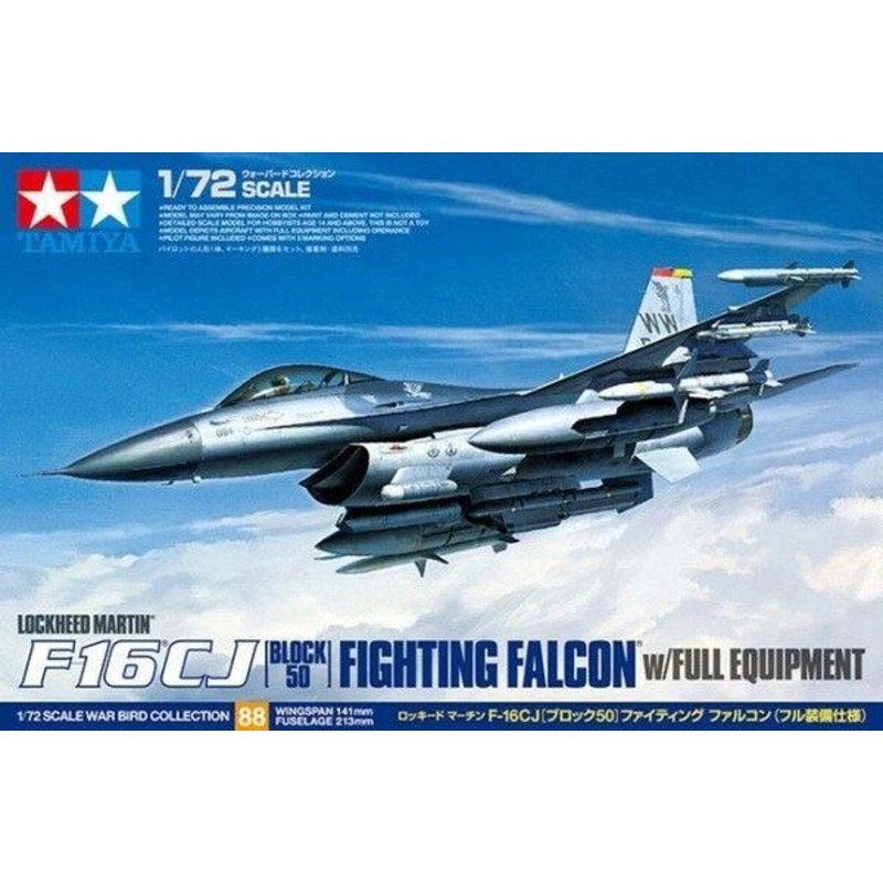 TAMIYA 1/72 AIRCRAFT F-16CJ BLOCK 50 WITH FULL EQUIPMENT