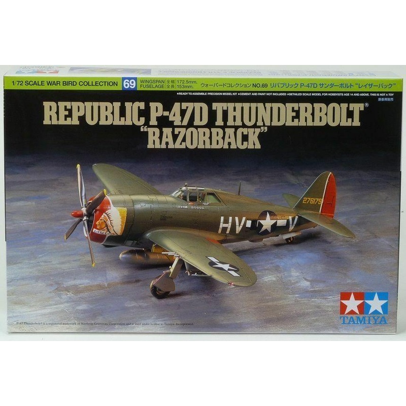 TAMIYA 1/72 AIRCRAFT P-47 THUNDERBOLT RAZORBACK