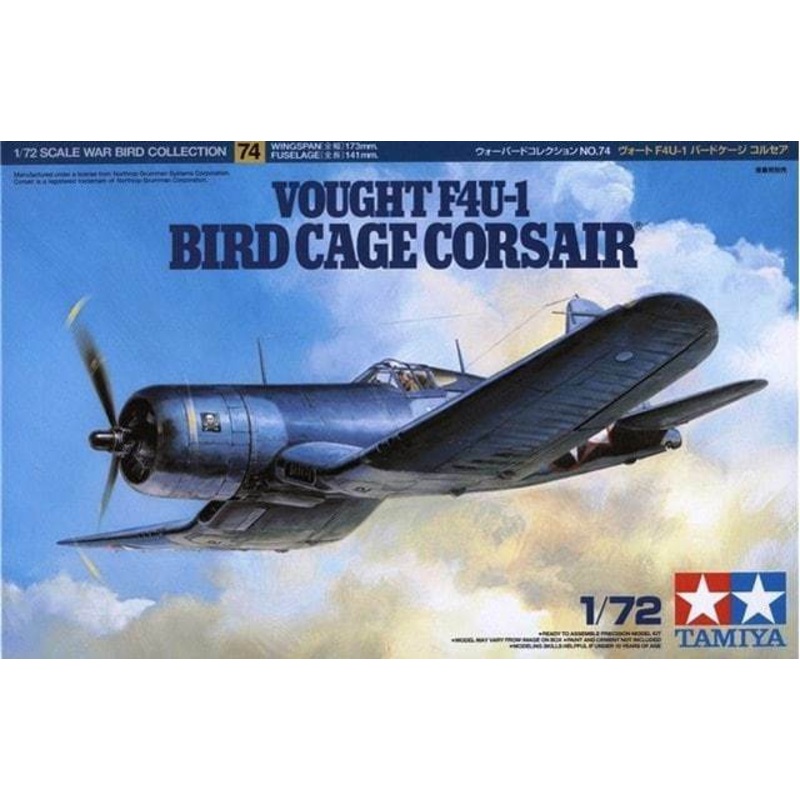 TAMIYA 1/72 AIRCRAFT VOUGHT F4U-1 BIRD CAGE CORSAIR