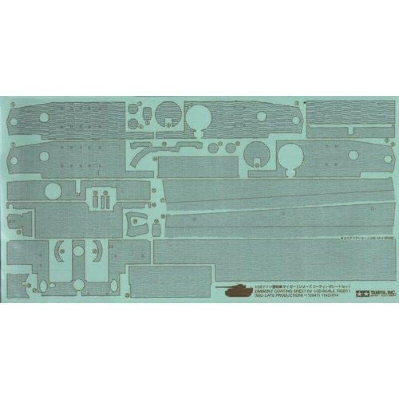 Tamiya 1/35 scale Tiger I Mid Late Zimmerit Sheet