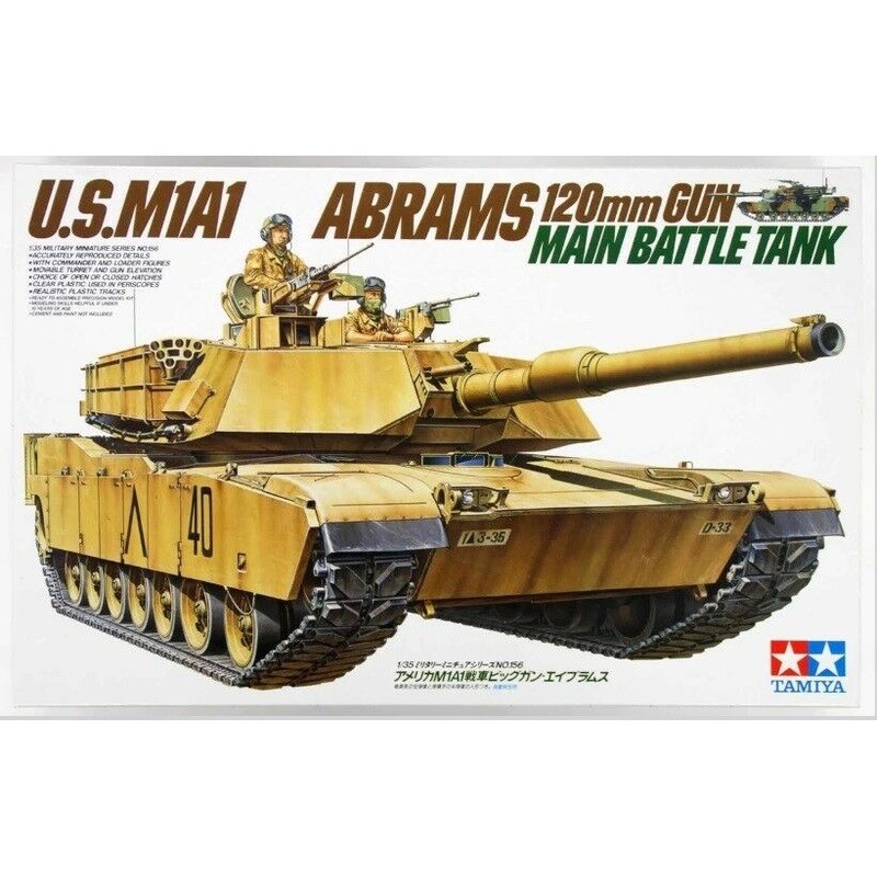 Tamiya 1/35 scale U.S.American M1A1 Abrams main battle tank model kit