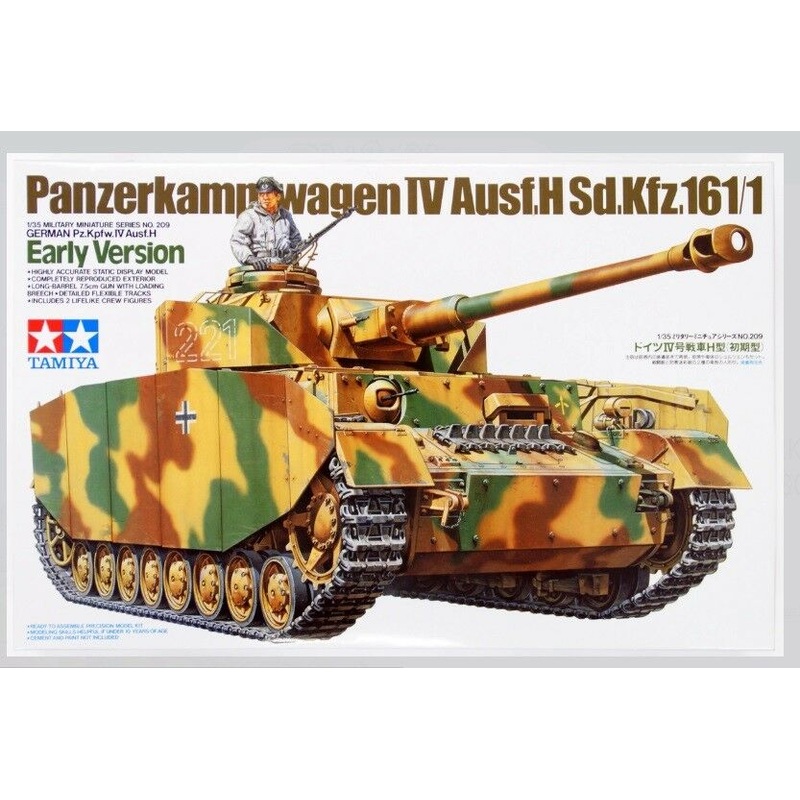 Tamiya 1/35 scale WW2 German Pz.Kpfw. IV Ausf. H Early Version. tank
