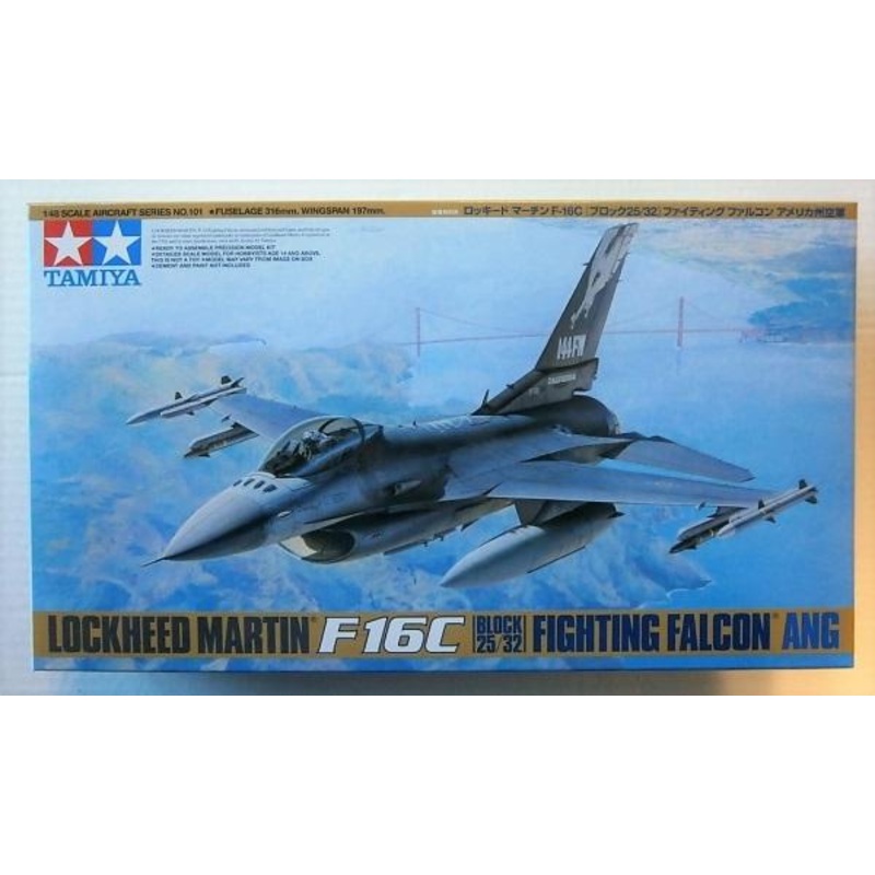 TAMIYA 1/48 AIRCRAFT F-16C (BLACK 25/32)