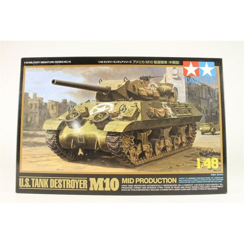 Tamiya 1/48 scale US M10 Mid Production tank model kit