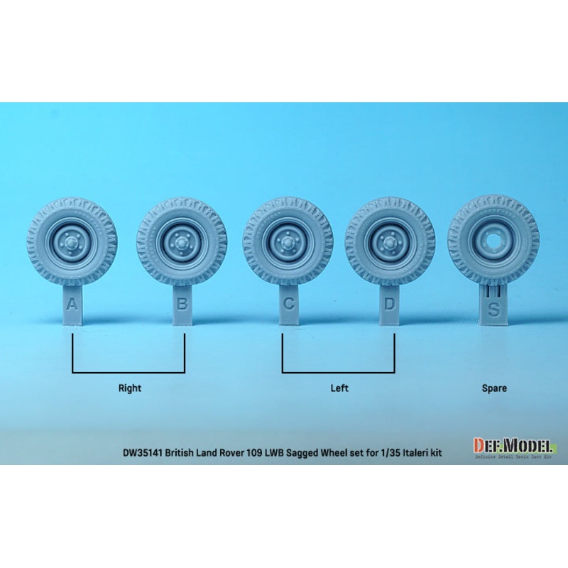 DEF models1/35 scale  British land rover 109 LWB wheel set (for italeri 1/35)