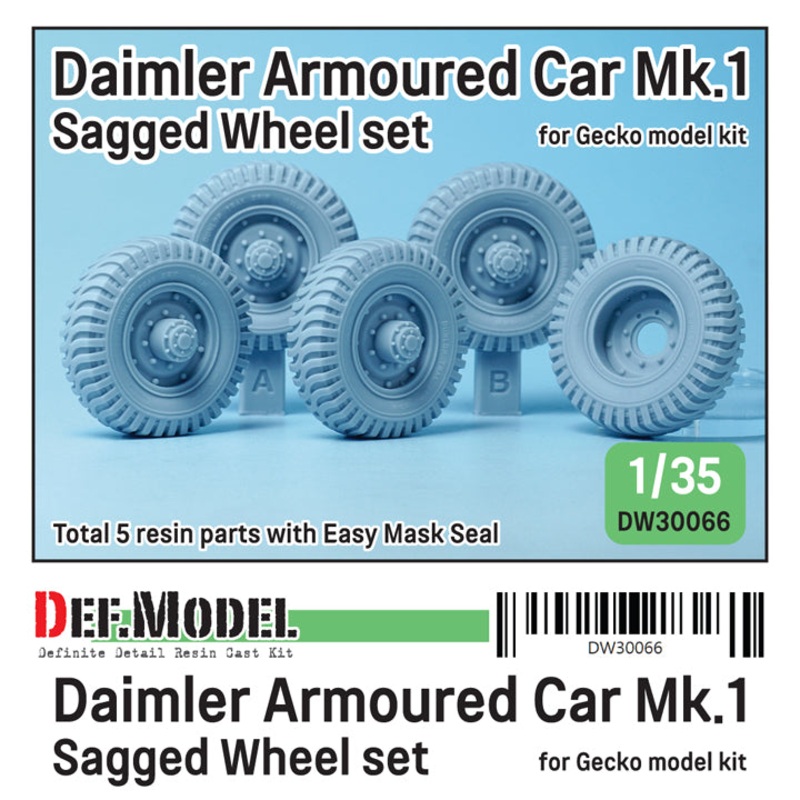 DEF models1/35 scale WW2 British daimler armoured car wheel set (for Gecko model 1/35)