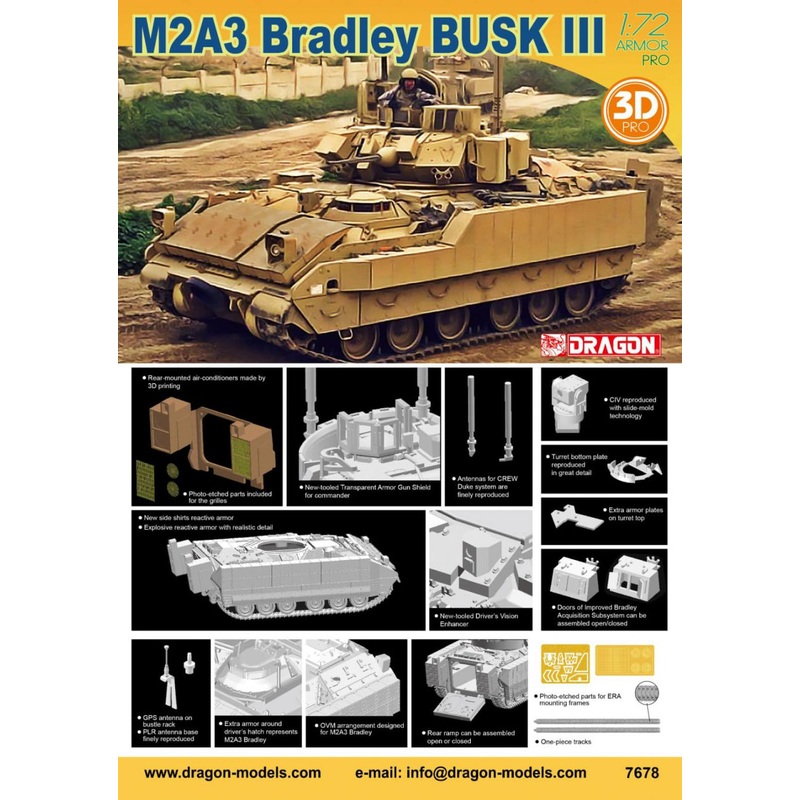 DRAGON D7678 1/72 M2A3 BRADLEY BUSK III