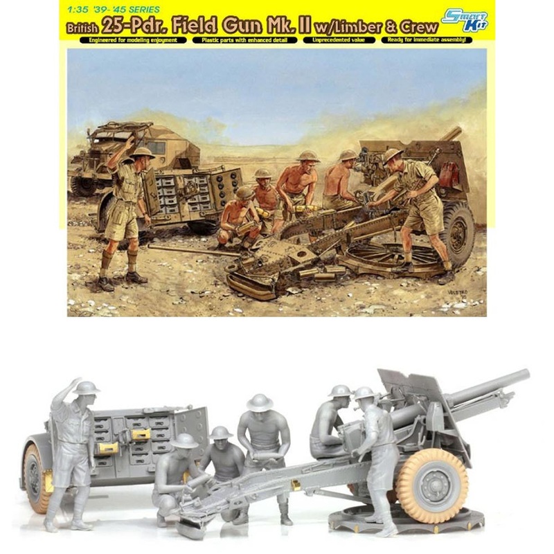 DRAGON WW2 1/35 BRITISH 25-PDR FIELD GUN
