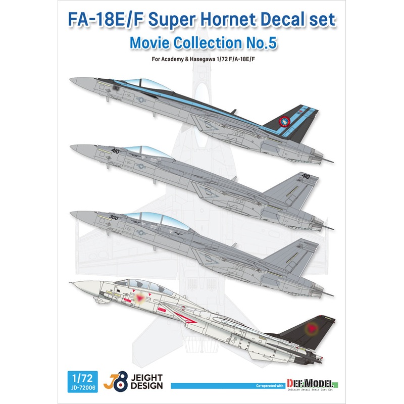 F/A-18E/F Super Hornet Decal set – Movie Collection No.5 1/72 scale