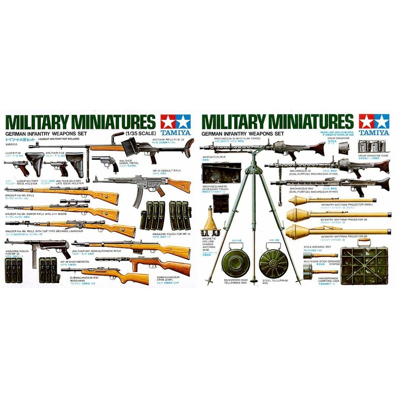 Tamiya 1/35 scale WW2 German Infantry Weapons