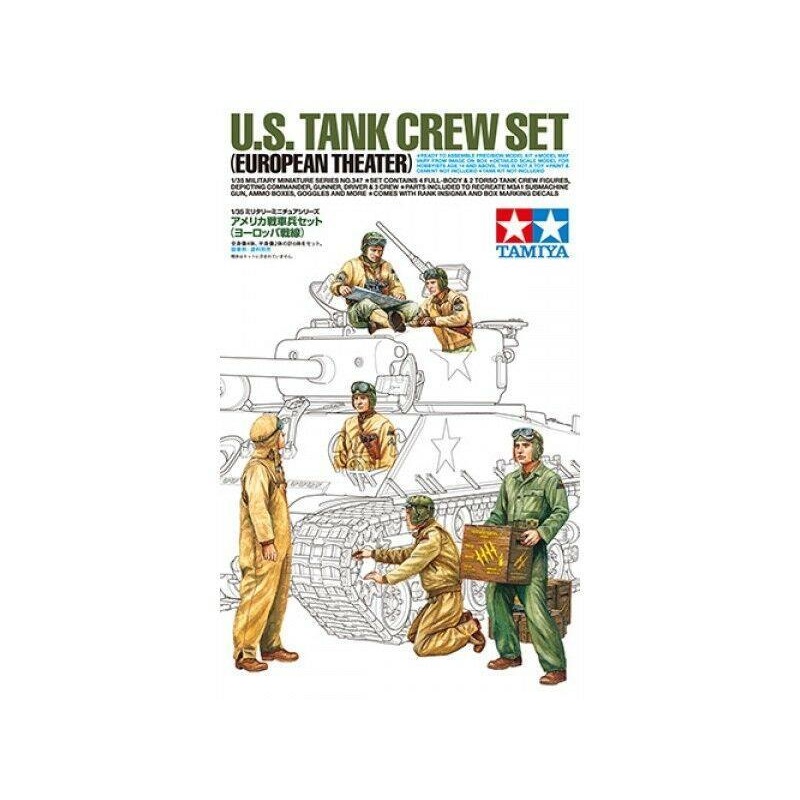 Tamiya 1/35 scale WW2 US TANK CREW EUROPEAN THEATRE