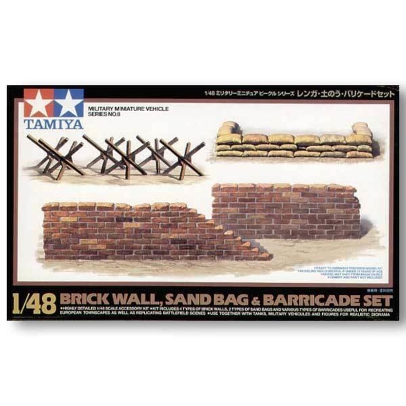 Tamiya 1/48 scale Brick/Sandbag/Barricade Set