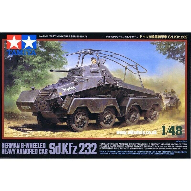 Tamiya 1/48 scale WW2 German Sd.Kfz. 232 military model kit