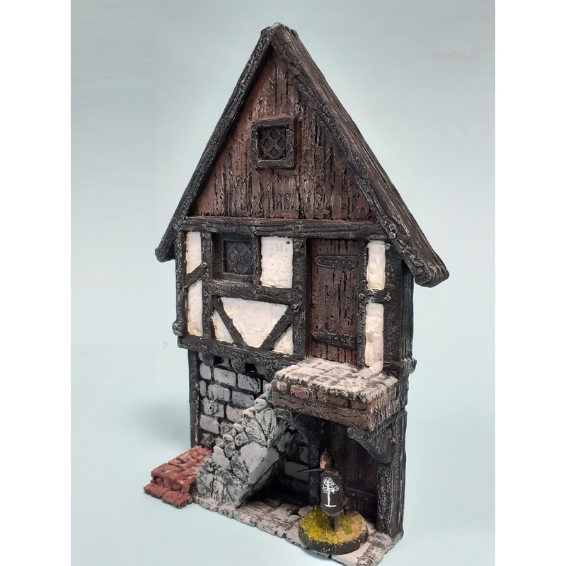28mm Medieval European house front wargaming accessory