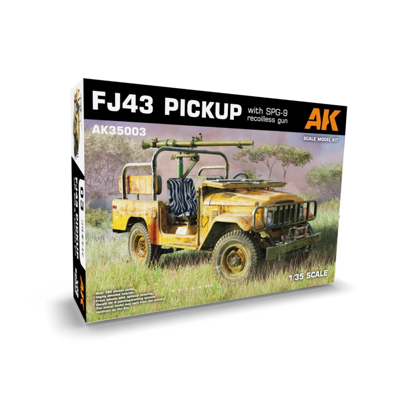 AK Interactive 1/35 scale MODEL KIT FJ43 PICKUP WITH SPG-9 RECOILLESS GUN