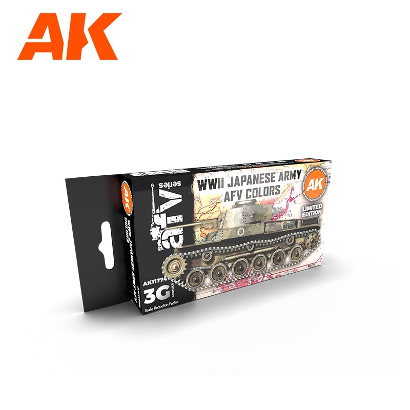 AK Interactive 3G Acrylic Paint Set – WWII Japanese Army AFV Colors