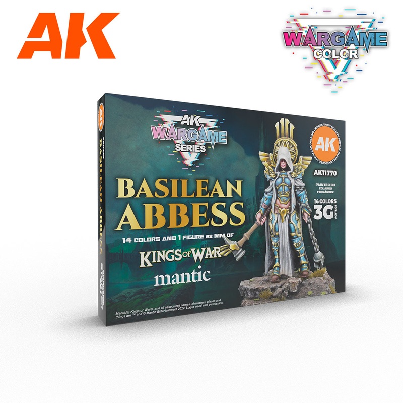 AK Interactive BASILEAN ABBESS WARGAME STARTER SET 14 COLORS & 1 FIGURE