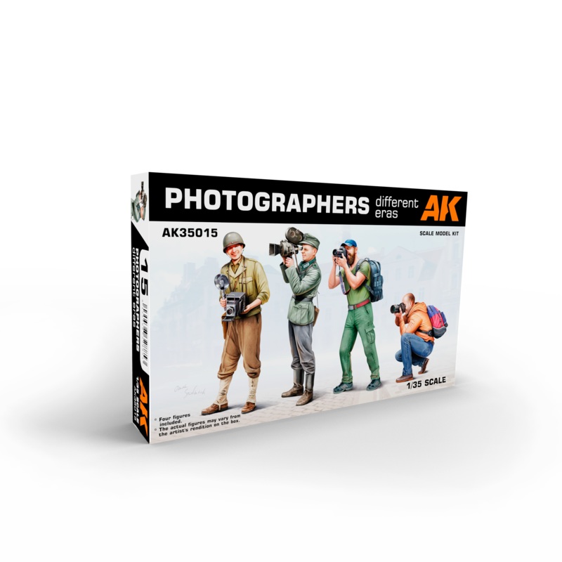 AK Interactive Photographers (DIFFERENT ERAS). 1/35 Scale