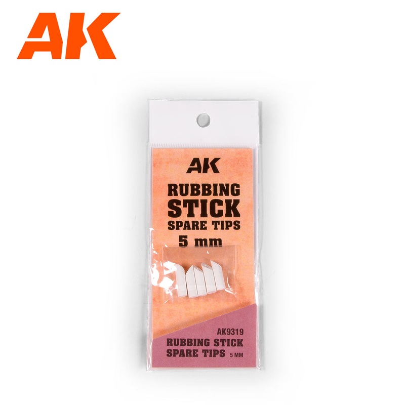 AK Interactive RUBBING STICK SPARE TIPS 5 MM